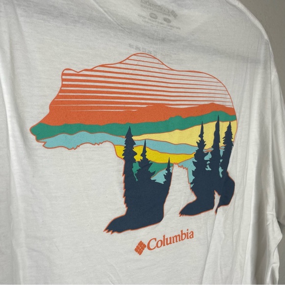 Columbia Crew Neck Short Sleeve Graphic T-Shirt Size Large - Picture 8 of 10